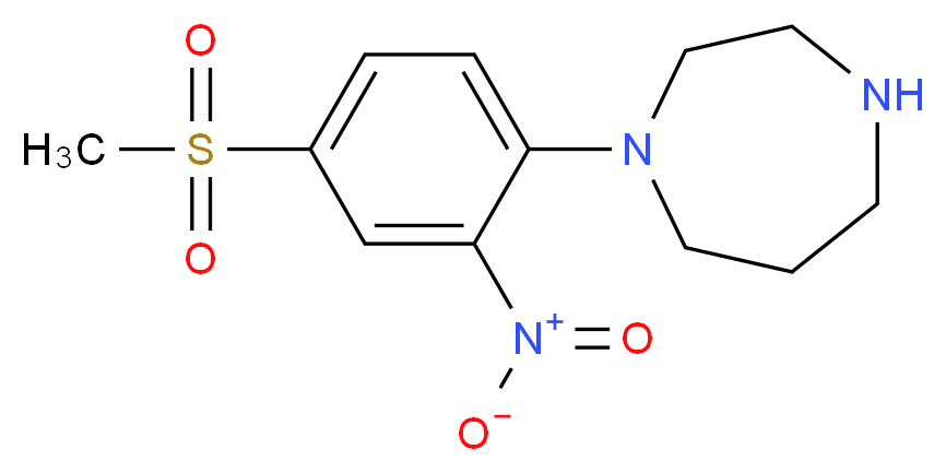 1-(4-methanesulfonyl-2-nitrophenyl)-1,4-diazepane_分子结构_CAS_849035-89-8