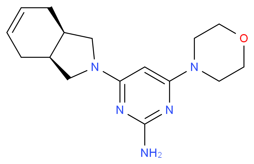 4-[(3aR*,7aS*)-1,3,3a,4,7,7a-hexahydro-2H-isoindol-2-yl]-6-morpholin-4-ylpyrimidin-2-amine_分子结构_CAS_)