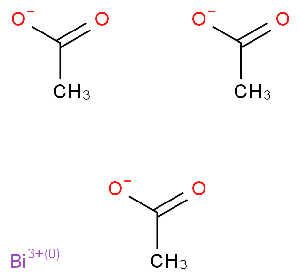 bismuth(3+) ion triacetate_分子结构_CAS_22306-37-2