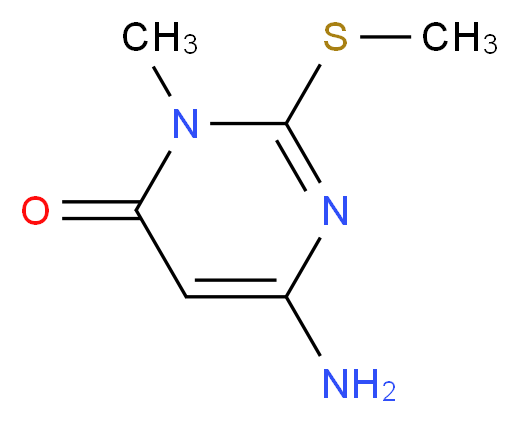 6-amino-3-methyl-2-(methylsulfanyl)-3,4-dihydropyrimidin-4-one_分子结构_CAS_54030-56-7