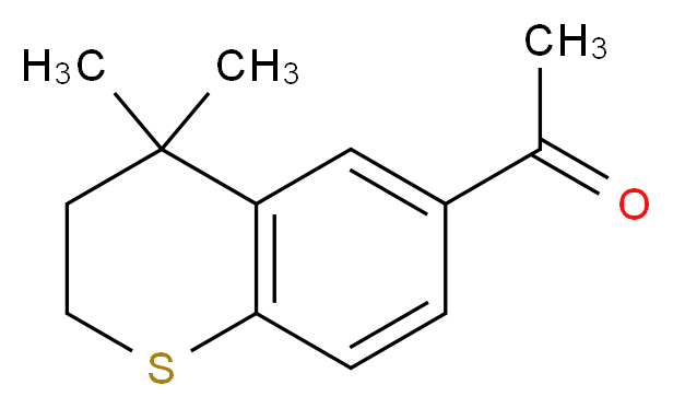 1-(4,4-dimethyl-3,4-dihydro-2H-1-benzothiopyran-6-yl)ethan-1-one_分子结构_CAS_88579-23-1