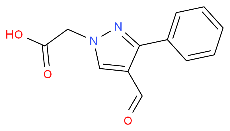 (4-Formyl-3-phenyl-1H-pyrazol-1-yl)acetic acid_分子结构_CAS_)