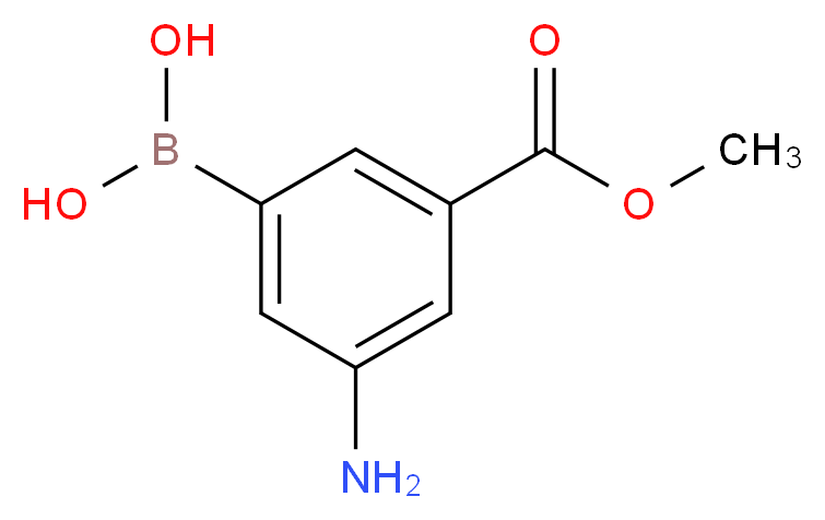 3-AMINO-5-METHOXYCARBONYLPHENYLBORONIC ACID_分子结构_CAS_380430-56-8)