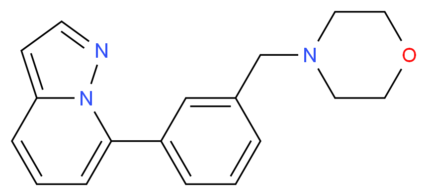 7-[3-(morpholin-4-ylmethyl)phenyl]pyrazolo[1,5-a]pyridine_分子结构_CAS_)