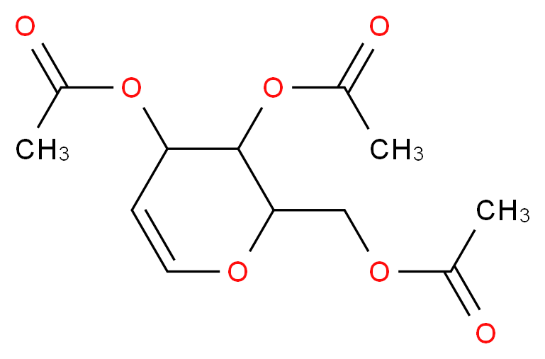 [3,4-bis(acetyloxy)-3,4-dihydro-2H-pyran-2-yl]methyl acetate_分子结构_CAS_2873-29-2