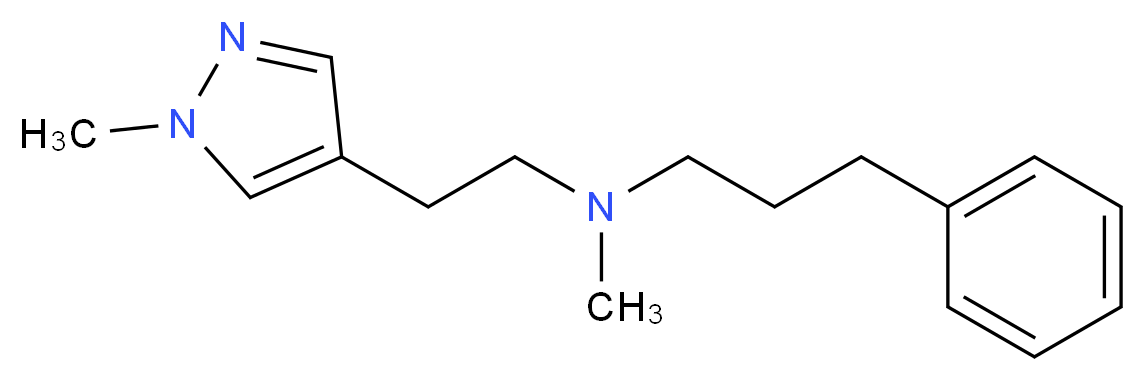 N-methyl-N-[2-(1-methyl-1H-pyrazol-4-yl)ethyl]-3-phenylpropan-1-amine_分子结构_CAS_)