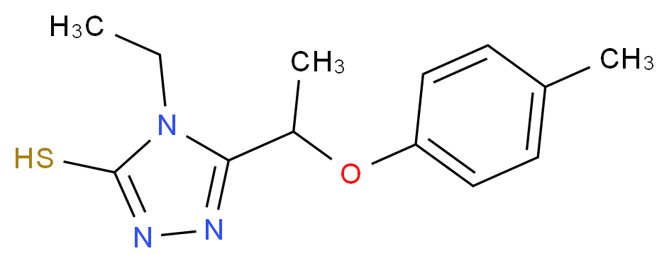4-Ethyl-5-[1-(4-methylphenoxy)ethyl]-4H-1,2,4-triazole-3-thiol_分子结构_CAS_)