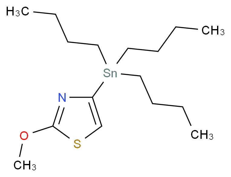 2-methoxy-4-(tributylstannyl)-1,3-thiazole_分子结构_CAS_927391-09-1