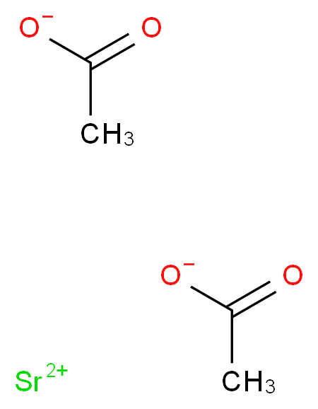 乙酸锶水合物, Puratronic&reg;_分子结构_CAS_543-94-2)