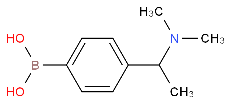 {4-[1-(dimethylamino)ethyl]phenyl}boronic acid_分子结构_CAS_1142944-79-3