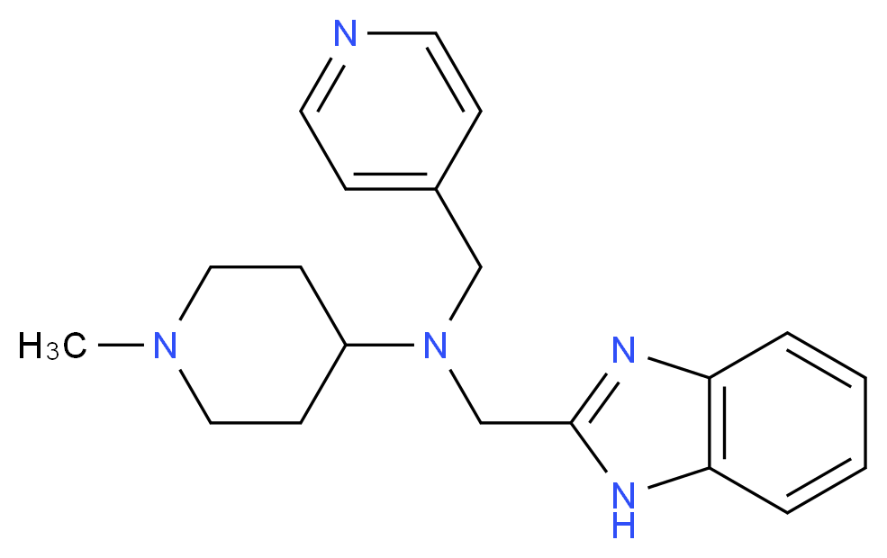 N-(1H-benzimidazol-2-ylmethyl)-1-methyl-N-(4-pyridinylmethyl)-4-piperidinamine_分子结构_CAS_)