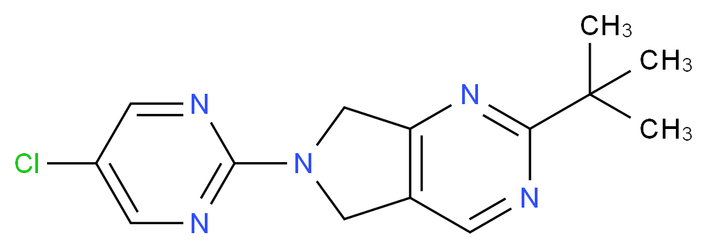 2-tert-butyl-6-(5-chloropyrimidin-2-yl)-6,7-dihydro-5H-pyrrolo[3,4-d]pyrimidine_分子结构_CAS_)