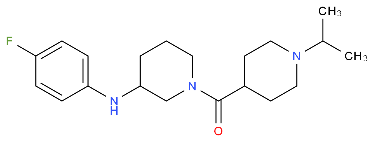 N-(4-fluorophenyl)-1-[(1-isopropyl-4-piperidinyl)carbonyl]-3-piperidinamine_分子结构_CAS_)