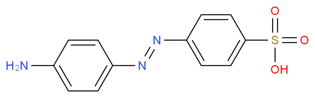 4-[(E)-2-(4-aminophenyl)diazen-1-yl]benzene-1-sulfonic acid_分子结构_CAS_104-23-4