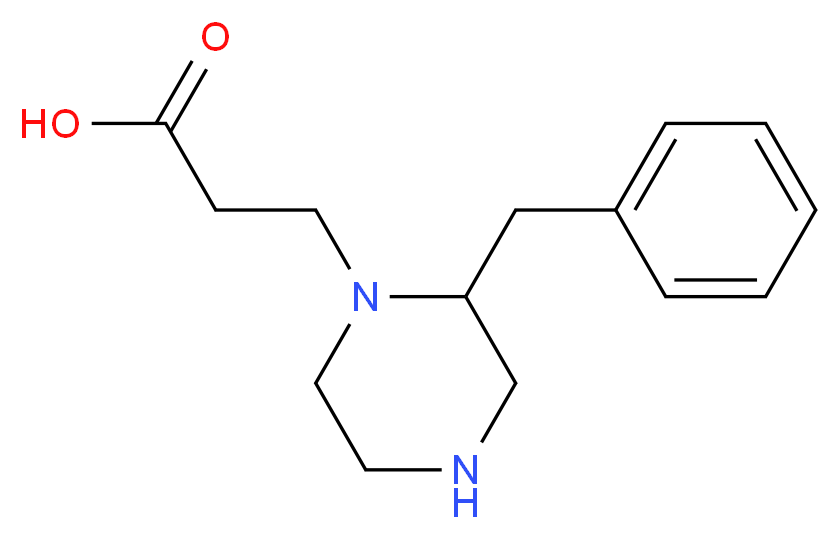 3-(2-benzylpiperazin-1-yl)propanoic acid_分子结构_CAS_1060814-18-7)