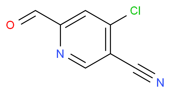 4-chloro-6-formylpyridine-3-carbonitrile_分子结构_CAS_1060802-58-5