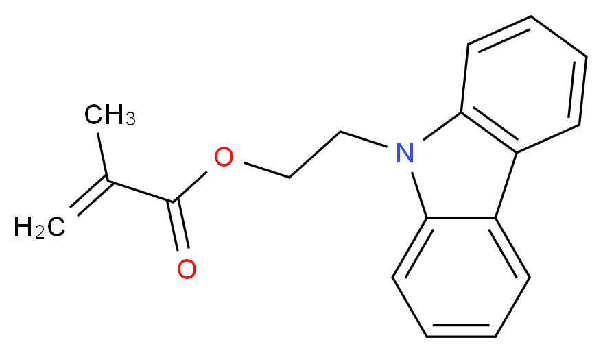 9H-咔唑-9-乙基甲基丙烯酸酯_分子结构_CAS_15657-91-7)