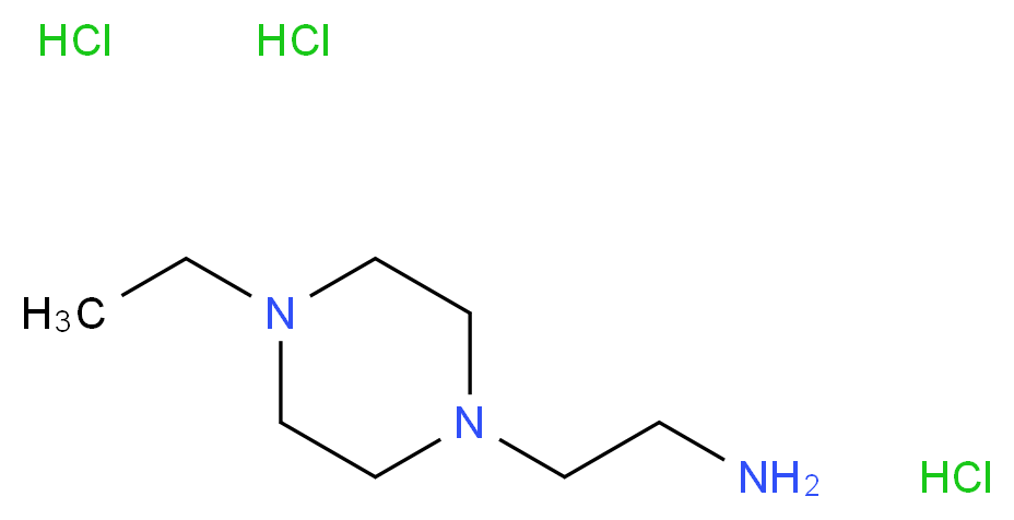 2-(4-Ethyl-piperazin-1-yl)-ethylamine trihydrochloride_分子结构_CAS_)