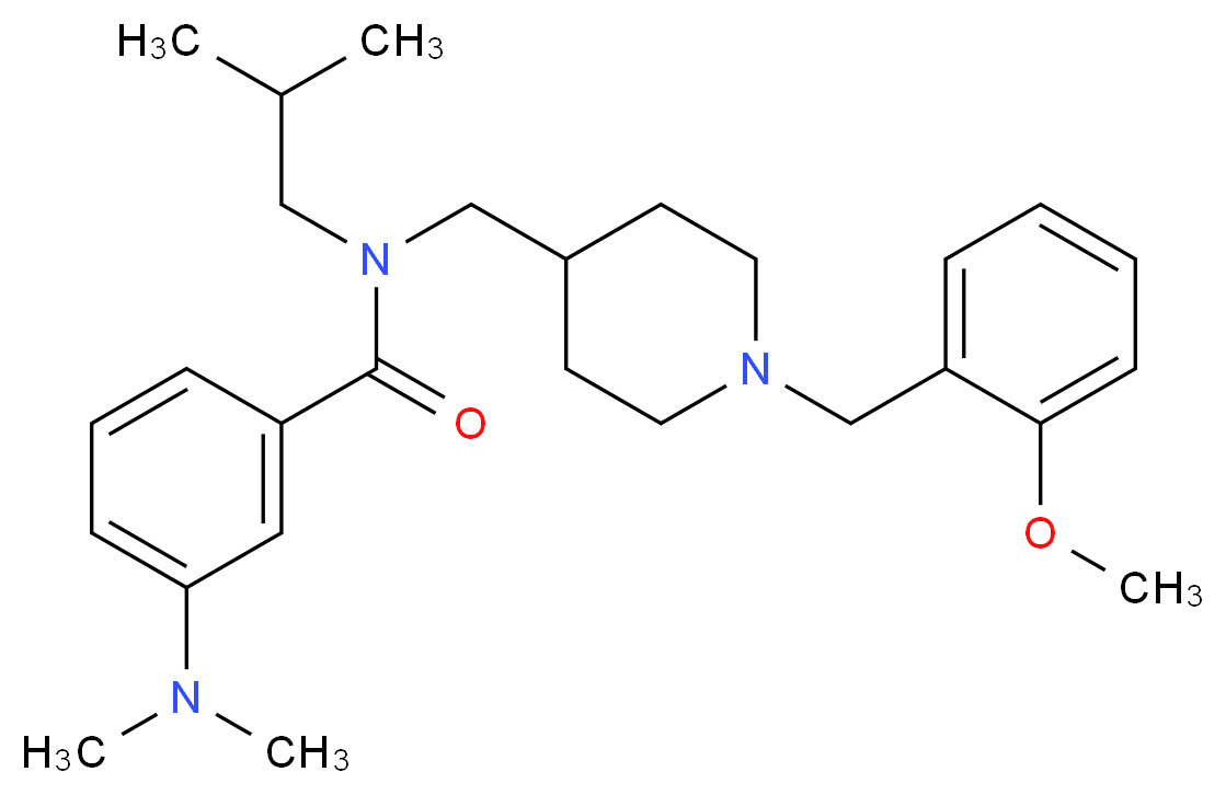 3-(dimethylamino)-N-isobutyl-N-{[1-(2-methoxybenzyl)-4-piperidinyl]methyl}benzamide_分子结构_CAS_)