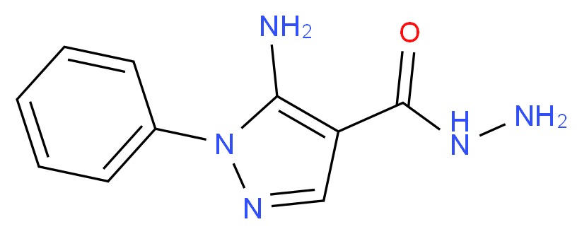 5-Amino-1-phenyl-1H-pyrazole-4-carbohydrazide_分子结构_CAS_58046-54-1)
