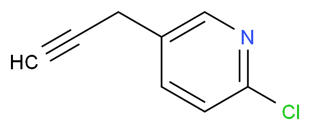 2-chloro-5-(prop-2-yn-1-yl)pyridine_分子结构_CAS_1196147-03-1