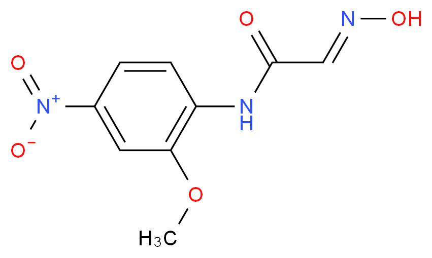 (2E)-2-(N-hydroxyimino)-N-(2-methoxy-4-nitrophenyl)acetamide_分子结构_CAS_67303-27-9