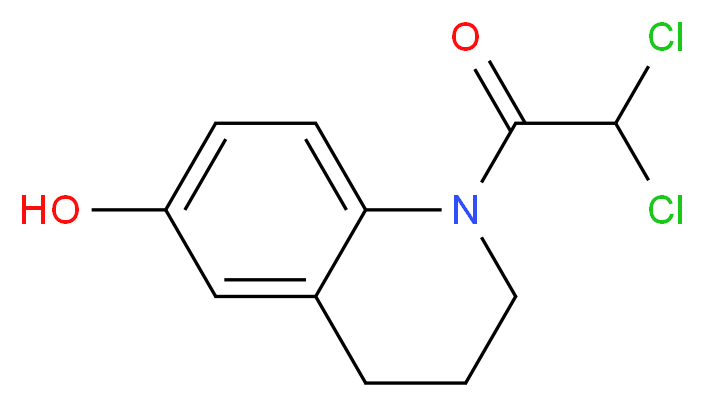 2,2-dichloro-1-(6-hydroxy-1,2,3,4-tetrahydroquinolin-1-yl)ethan-1-one_分子结构_CAS_62265-67-2