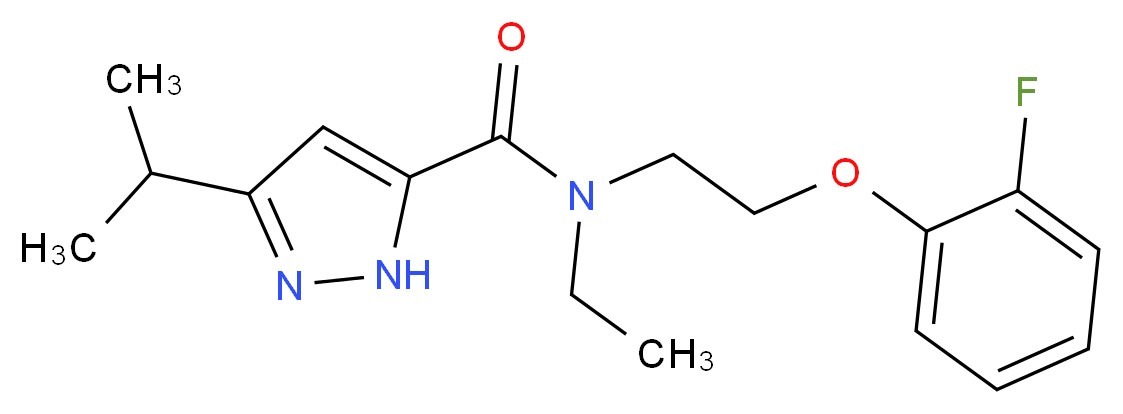 N-ethyl-N-[2-(2-fluorophenoxy)ethyl]-3-isopropyl-1H-pyrazole-5-carboxamide_分子结构_CAS_)