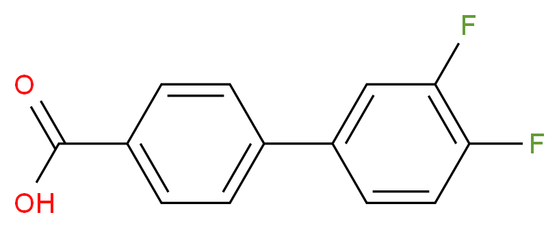 4-(3,4-difluorophenyl)benzoic acid_分子结构_CAS_505082-81-5