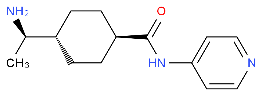 (1R)-4-[(1R)-1-aminoethyl]-N-(pyridin-4-yl)cyclohexane-1-carboxamide_分子结构_CAS_146986-50-7