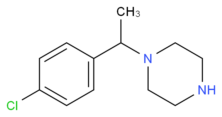 1-[1-(4-chlorophenyl)ethyl]piperazine_分子结构_CAS_512776-10-2