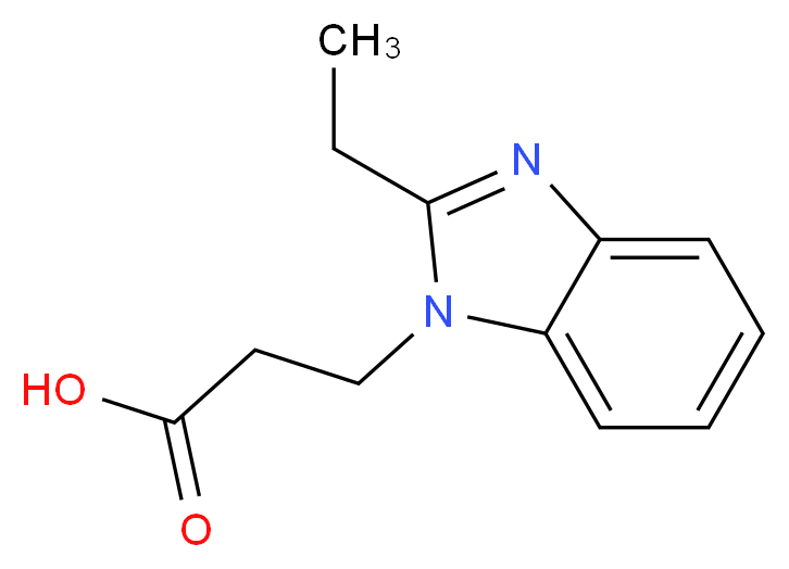 3-(2-Ethyl-1H-benzimidazol-1-yl)propanoic acid_分子结构_CAS_637322-36-2)