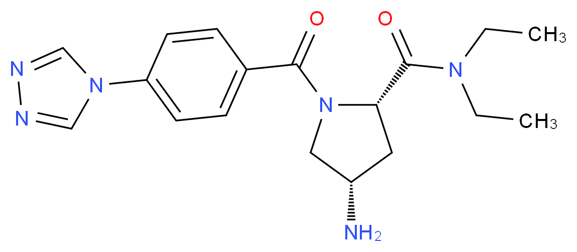 (4S)-4-amino-N,N-diethyl-1-[4-(4H-1,2,4-triazol-4-yl)benzoyl]-L-prolinamide_分子结构_CAS_)