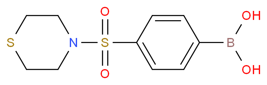 4-(4-硫代吗啉基磺酰基)苯硼酸_分子结构_CAS_871329-69-0)