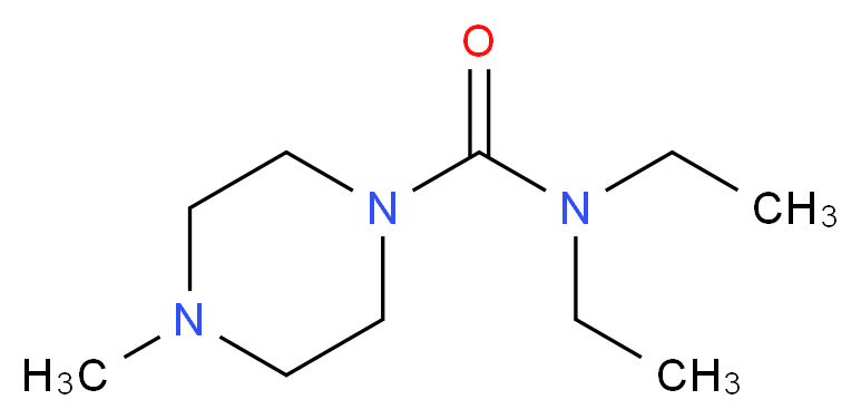 N,N-diethyl-4-methylpiperazine-1-carboxamide_分子结构_CAS_90-89-1