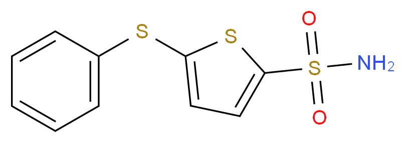 5-(phenylsulfanyl)thiophene-2-sulfonamide_分子结构_CAS_63031-79-8