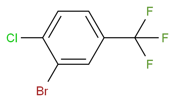 2-bromo-1-chloro-4-(trifluoromethyl)benzene_分子结构_CAS_454-78-4