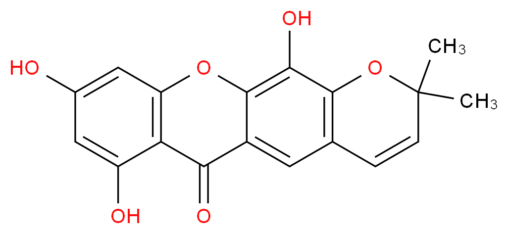 7,9,12-trihydroxy-2,2-dimethyl-2,6-dihydro-1,11-dioxatetracen-6-one_分子结构_CAS_92609-77-3