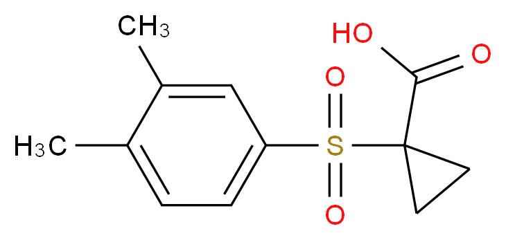 1-(3,4-dimethylbenzenesulfonyl)cyclopropane-1-carboxylic acid_分子结构_CAS_505071-93-2