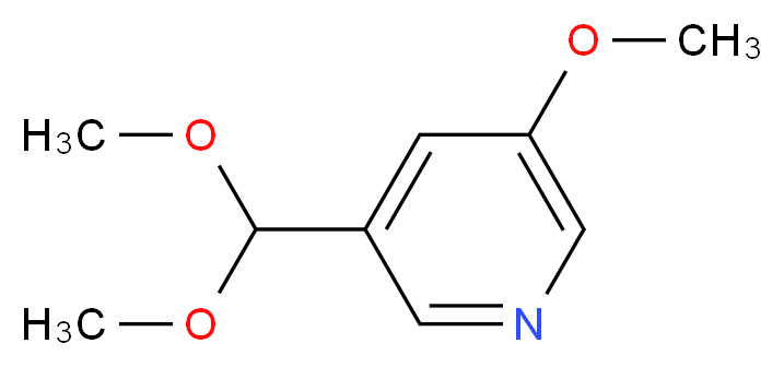 3-(dimethoxymethyl)-5-methoxypyridine_分子结构_CAS_1087659-15-1