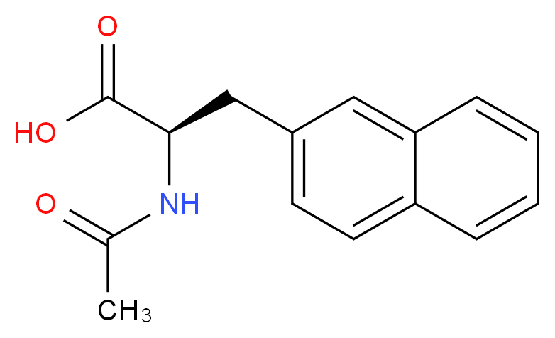 (2R)-2-acetamido-3-(naphthalen-2-yl)propanoic acid_分子结构_CAS_37439-99-9