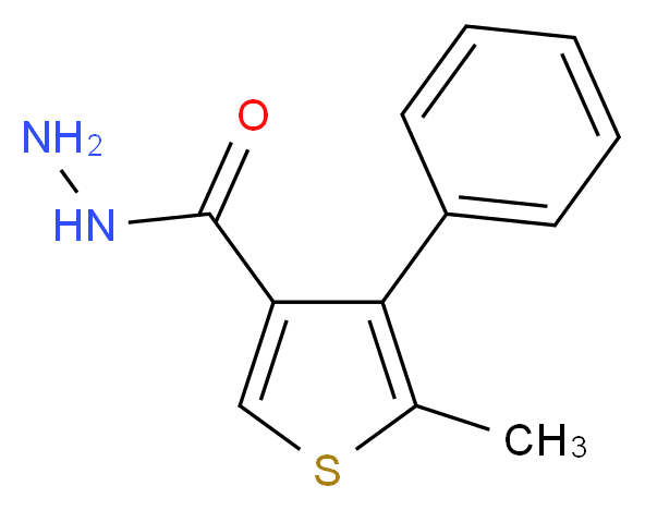 5-Methyl-4-phenylthiophene-3-carbohydrazide_分子结构_CAS_438216-06-9)