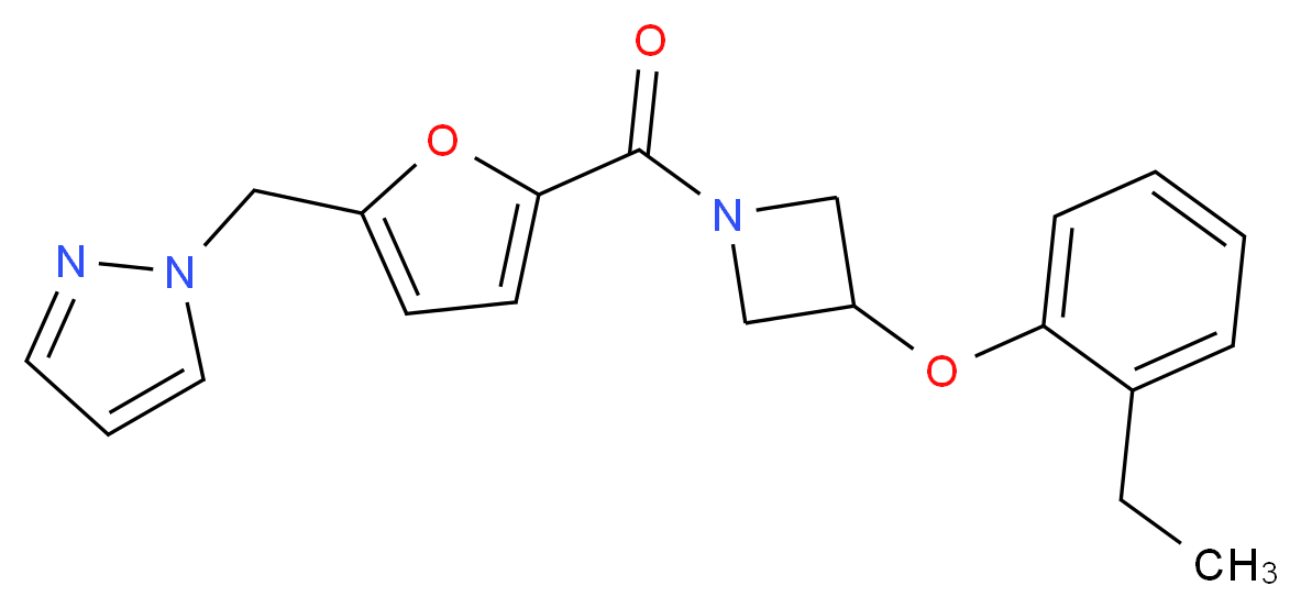 1-[(5-{[3-(2-ethylphenoxy)-1-azetidinyl]carbonyl}-2-furyl)methyl]-1H-pyrazole_分子结构_CAS_)