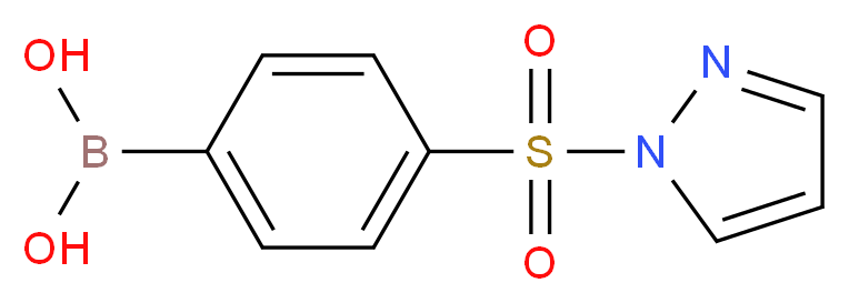 (4-((1H-Pyrazol-1-yl)sulfonyl)phenyl)boronic acid_分子结构_CAS_957061-02-8)