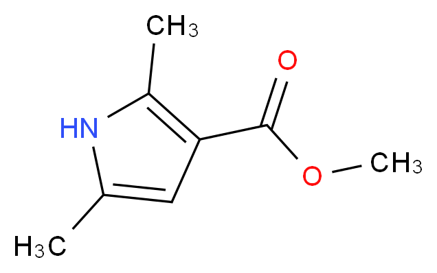 methyl 2,5-dimethyl-1H-pyrrole-3-carboxylate_分子结构_CAS_69687-80-5