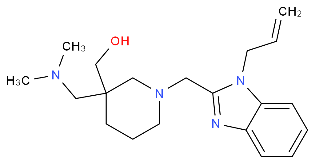 {1-[(1-allyl-1H-benzimidazol-2-yl)methyl]-3-[(dimethylamino)methyl]piperidin-3-yl}methanol_分子结构_CAS_)