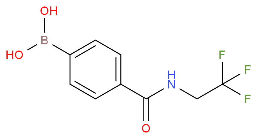 4-(2,2,2-三氟乙基氨甲酰基)苯硼酸_分子结构_CAS_874459-90-2)