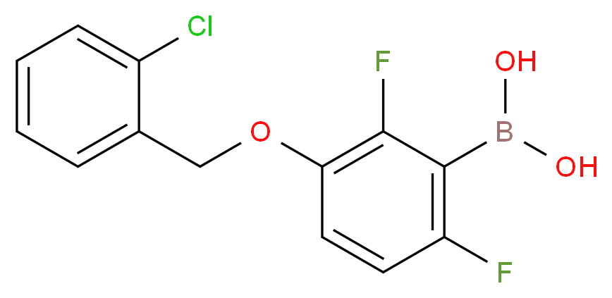 2,6-二氟-3-(2′-氯苄氧基)苯基硼酸_分子结构_CAS_870778-99-7)