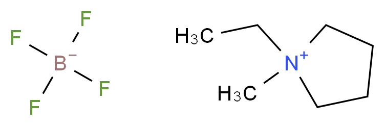 1-ethyl-1-methylpyrrolidin-1-ium; tetrafluoroboranuide_分子结构_CAS_117947-85-0