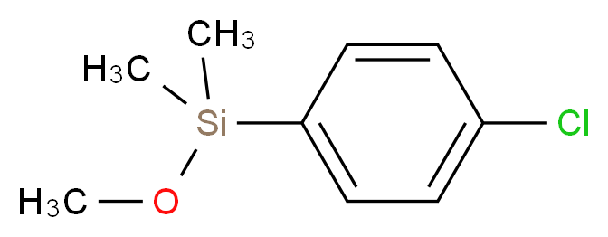 (4-chlorophenyl)(methoxy)dimethylsilane_分子结构_CAS_62244-44-4